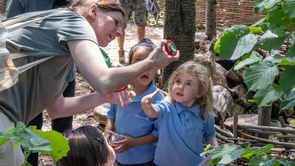 Children from King's Cross Academy in Camley Street Natural Park
