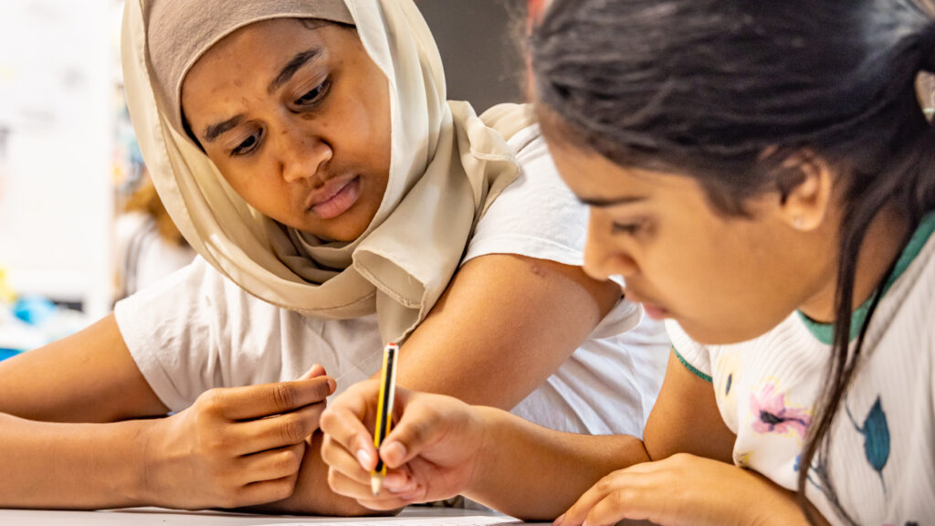Kids learning at King's Cross Academy Primary School