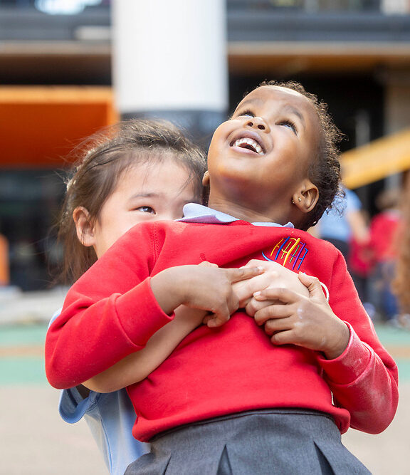 Children from King's Cross Academy running