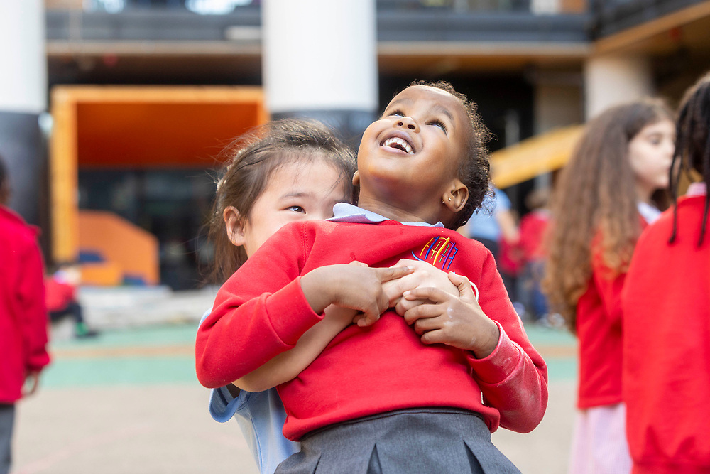 Children from King's Cross Academy running